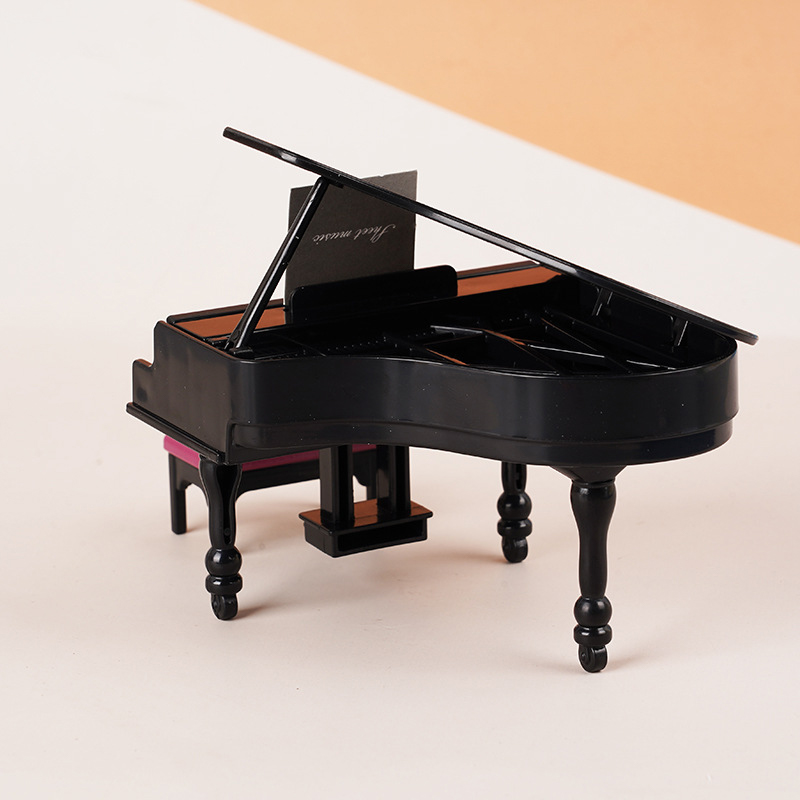 Sustainable Living Architecture - 1:12 ドールハウスミニチュアピアノスツール付き楽器椅子モデルリビングルーム家具装飾おもちゃドールハウスアクセサリー