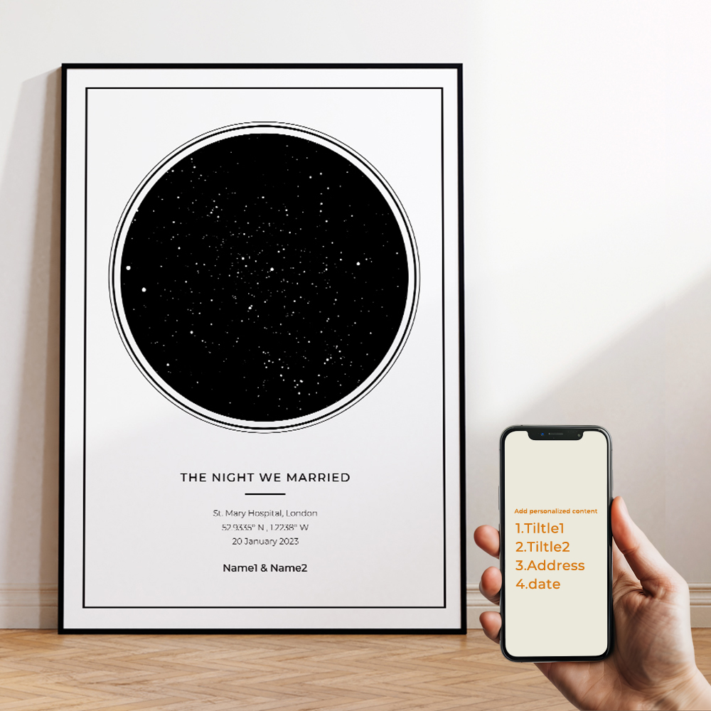 現代風カスタムパーソナライズ夜空星図ウォールアートキャンバス - Sustainable Living Architecture のレビューと価格