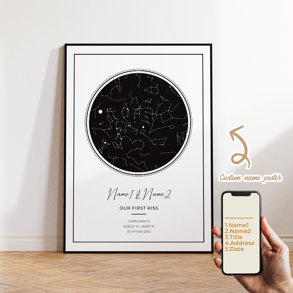 現代風カスタムパーソナライズ夜空星図ウォールアートキャンバス - Sustainable Living Architecture のレビューと価格